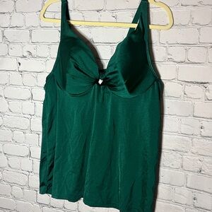 Green Sleeveless Swim Top
